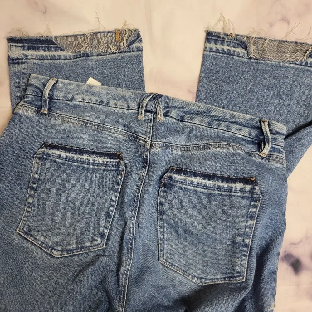 Good American Soft-tech Good Classic Slim Bootcut Denim Jeans - Picture 5 of 6